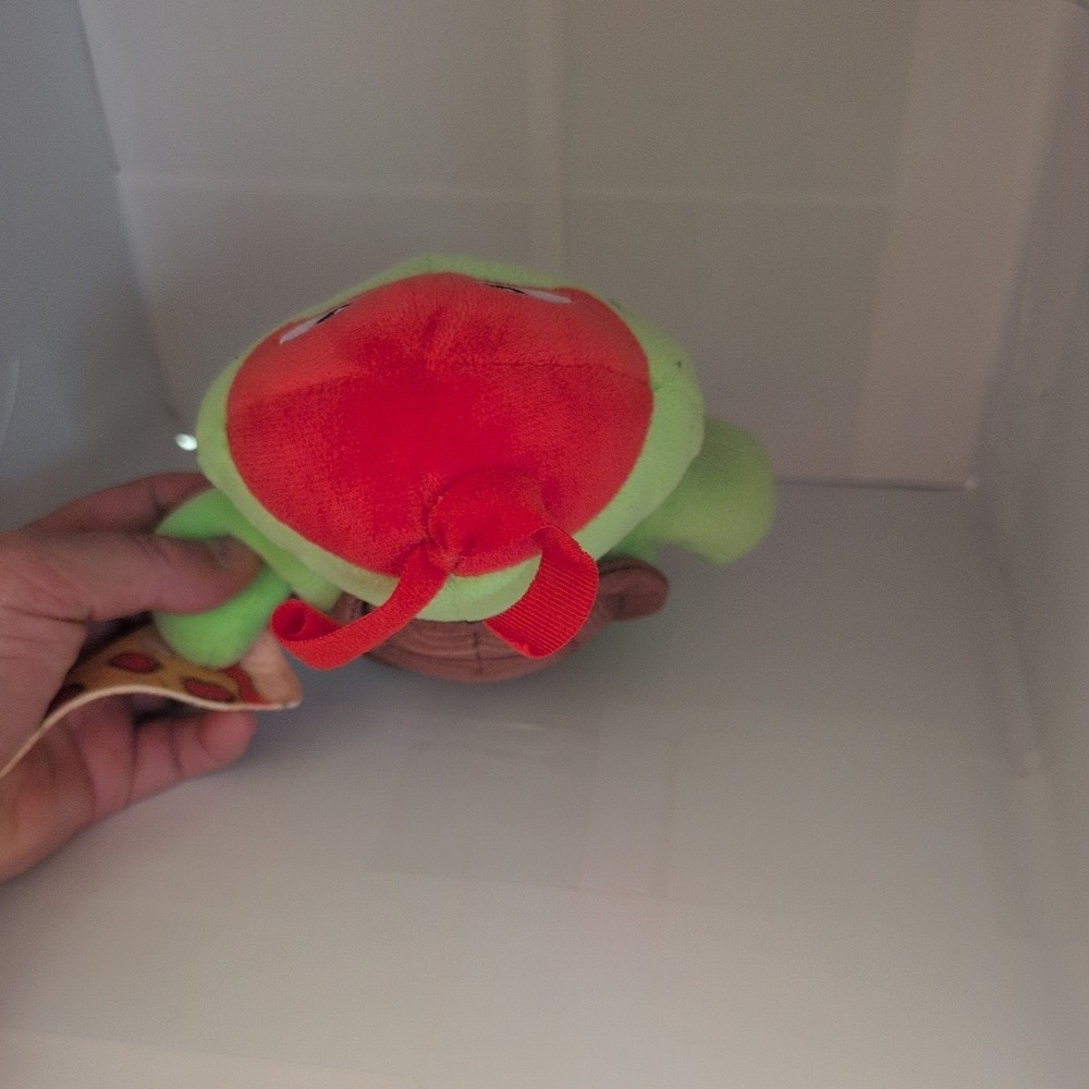 Teenage Mutant Ninja Turtles Tot Mutant Mayhem Raphael 7" Plush Soft Toy Pizza - Picture 6 of 16